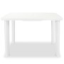 Mesa de jardín de plástico blanca 101x68x72 cm de vidaXL, Mesas de jardín - Ref: Foro24-43592, Precio: 74,98 €, Descuento: %