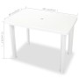 Mesa de jardín de plástico blanca 101x68x72 cm de vidaXL, Mesas de jardín - Ref: Foro24-43592, Precio: 74,98 €, Descuento: %