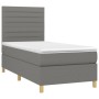 Cama box spring colchón y luces LED tela gris oscuro 90x200 cm de , Camas y somieres - Ref: Foro24-3135486, Precio: 338,10 €,...