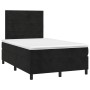 Box spring bed with mattress and LED black velvet 120x200 cm by , Beds and slatted bases - Ref: Foro24-3136175, Price: 413,55...