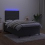 Box spring bed with mattress and LED black velvet 120x200 cm by , Beds and slatted bases - Ref: Foro24-3136175, Price: 413,55...