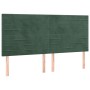 Cama box spring colchón y LED terciopelo verde oscuro 200x200cm de , Camas y somieres - Ref: Foro24-3136206, Precio: 729,23 €...