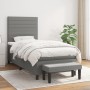 Cama box spring con colchón tela gris oscuro 90x190 cm de , Camas y somieres - Ref: Foro24-3136638, Precio: 385,32 €, Descuen...