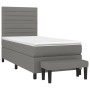 Cama box spring con colchón tela gris oscuro 90x200 cm de , Camas y somieres - Ref: Foro24-3136646, Precio: 388,99 €, Descuen...