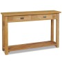 Solid teak wood console table 120x30x80 cm by vidaXL, Side tables - Ref: Foro24-244482, Price: 233,36 €, Discount: %