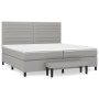 Cama box spring con colchón tela gris claro 200x200 cm de , Camas y somieres - Ref: Foro24-3136701, Precio: 702,08 €, Descuen...