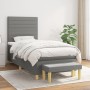 Cama box spring con colchón tela gris oscuro 100x200 cm de , Camas y somieres - Ref: Foro24-3137214, Precio: 394,85 €, Descue...