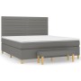 Box spring bed with dark gray fabric mattress 180x200 cm by , Beds and slatted bases - Ref: Foro24-3137254, Price: 670,79 €, ...