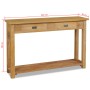 Mesa consola de madera de teca maciza 120x30x80 cm de vidaXL, Mesas auxiliares - Ref: Foro24-244482, Precio: 233,36 €, Descue...