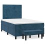 Cama box spring con colchón terciopelo azul oscuro 120x200 cm de , Camas y somieres - Ref: Foro24-3137897, Precio: 466,89 €, ...