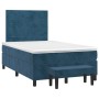 Cama box spring con colchón terciopelo azul oscuro 120x200 cm de , Camas y somieres - Ref: Foro24-3137897, Precio: 466,89 €, ...