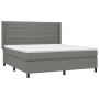 Boxspringbettmatratze und LED-Leuchten dunkelgrauer Stoff 180x200 cm von , Betten und Lattenroste - Ref: Foro24-3138414, Prei...