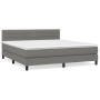 Cama box spring con colchón tela gris oscuro 180x200 cm de , Camas y somieres - Ref: Foro24-3140154, Precio: 533,45 €, Descue...