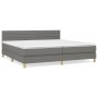 Cama box spring con colchón tela gris oscuro 200x200 cm de , Camas y somieres - Ref: Foro24-3140722, Precio: 599,68 €, Descue...