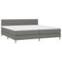 Cama box spring con colchón tela gris oscuro 200x200 cm de , Camas y somieres - Ref: Foro24-3140722, Precio: 599,68 €, Descue...