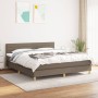 Box spring bed with taupe gray fabric mattress 180x200 cm by , Beds and slatted bases - Ref: Foro24-3140717, Price: 542,81 €,...