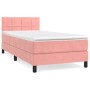 Box spring bed with pink velvet mattress 90x190 cm by , Beds and slatted bases - Ref: Foro24-3141280, Price: 316,62 €, Discou...