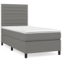 Box spring bed with dark gray fabric mattress 100x200 cm by , Beds and slatted bases - Ref: Foro24-3141834, Price: 377,17 €, ...