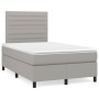 Cama box spring con colchón tela gris claro 120x200 cm de , Camas y somieres - Ref: Foro24-3141841, Precio: 428,63 €, Descuen...