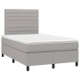 Cama box spring con colchón tela gris claro 120x200 cm de , Camas y somieres - Ref: Foro24-3141841, Precio: 428,63 €, Descuen...