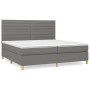 Cama box spring con colchón tela gris oscuro 200x200 cm de , Camas y somieres - Ref: Foro24-3142442, Precio: 657,76 €, Descue...