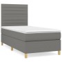 Box spring bed with dark gray fabric mattress 90x190 cm by , Beds and slatted bases - Ref: Foro24-3142378, Price: 330,28 €, D...