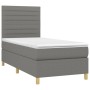 Box spring bed with dark gray fabric mattress 90x200 cm by , Beds and slatted bases - Ref: Foro24-3142386, Price: 328,82 €, D...