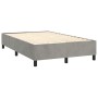 Cama box spring con colchón terciopelo gris claro 120x200 cm de , Camas y somieres - Ref: Foro24-3143073, Precio: 422,42 €, D...