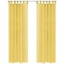 Voile curtains 2 units 140x245 cm yellow by vidaXL, Curtains and curtains - Ref: Foro24-132250, Price: 20,42 €, Discount: %