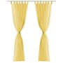 Voile curtains 2 units 140x245 cm yellow by vidaXL, Curtains and curtains - Ref: Foro24-132250, Price: 20,42 €, Discount: %