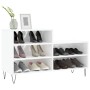 Mueble zapatero madera contrachapada blanco brillo 102x36x60 cm de , Zapateros y organizadores de calzado - Ref: Foro24-83139...