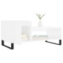 Mesa de centro madera contrachapada blanco brillo 100x50x45 cm de , Mesas de centro - Ref: Foro24-830838, Precio: 62,69 €, De...