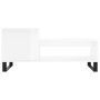 Glossy white plywood coffee table 100x50x45 cm by , Coffee table - Ref: Foro24-830838, Price: 72,47 €, Discount: %