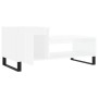 Glossy white plywood coffee table 100x50x45 cm by , Coffee table - Ref: Foro24-830838, Price: 72,47 €, Discount: %