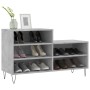 Concrete gray plywood shoe rack furniture 102x36x60 cm by , Shoe racks and shoe organizers - Ref: Foro24-831392, Price: 43,92...