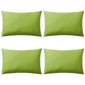 Cojines para exteriores 60x40 cm verde manzana 4 unidades de vidaXL, Cojines - Ref: Foro24-132293, Precio: 52,99 €, Descuento: %