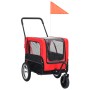 Pet Bike Trailer Stroller 2 in 1 Red Black by , pet strollers - Ref: Foro24-91762, Price: 163,69 €, Discount: %