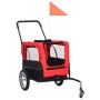 Pet Bike Trailer Stroller 2 in 1 Red Black by , pet strollers - Ref: Foro24-91762, Price: 163,69 €, Discount: %