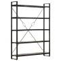 5-tier solid black mango wood shelf 140x30x180 cm by , Bookcases and shelves - Ref: Foro24-320621, Price: 305,99 €, Discount: %