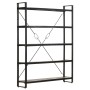 5-tier solid black mango wood shelf 140x30x180 cm by , Bookcases and shelves - Ref: Foro24-320621, Price: 305,99 €, Discount: %