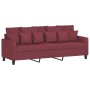 3-seater red fabric sofa 180 cm by , Sofas - Ref: Foro24-359281, Price: 313,09 €, Discount: %