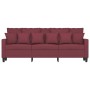 3-seater red fabric sofa 180 cm by , Sofas - Ref: Foro24-359281, Price: 313,09 €, Discount: %