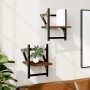 Wall shelves with bars 2 pcs oak brown 20x25x30 cm by , Shelves and shelves - Ref: Foro24-836232, Price: 14,18 €, Discount: %