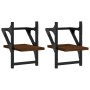 Wall shelves with bars 2 pcs oak brown 20x25x30 cm by , Shelves and shelves - Ref: Foro24-836232, Price: 14,18 €, Discount: %