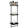 Wall shelves 3 levels with bars 2 pcs black 30x25x100 cm by , Shelves and shelves - Ref: Foro24-836258, Price: 32,79 €, Disco...