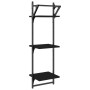 Wall shelves 3 levels with bars 2 pcs black 30x25x100 cm by , Shelves and shelves - Ref: Foro24-836258, Price: 32,79 €, Disco...