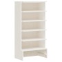 Shoe rack made of solid white pine wood 52x30x104 cm by , Shoe racks and shoe organizers - Ref: Foro24-837392, Price: 69,31 €...