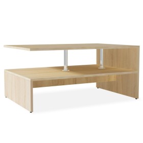 Mesa de centro de madera de ingeniería blanca 90x59x42 cm de vidaXL, Mesas de centro - Ref: Foro24-244855, Precio: 65,99 €, D...