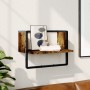 Wall shelves with smoked oak bar 40x25x30 cm by , Shelves and shelves - Ref: Foro24-836285, Price: 16,75 €, Discount: %