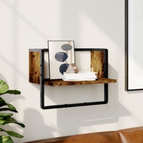 Wall shelves with smoked oak bar 40x25x30 cm by , Shelves and shelves - Ref: Foro24-836285, Price: 16,99 €, Discount: %